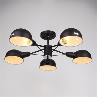 Люстра 71801/5 5х40W E14 черный/хром 69х69х23 см - фото 1000088