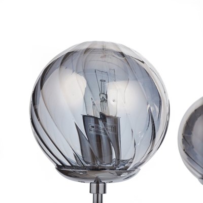 Люстра 65801/6 6х60W E27 хром/дымчатый 75х75х56 см - фото 1000099