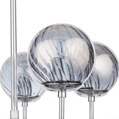 Люстра 65801/10 10х60W E27 хром/дымчатый 75х75х56 см - фото 1000108