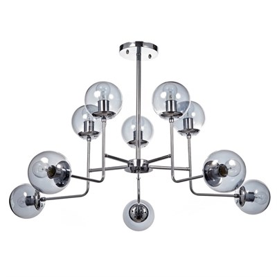 Люстра 06801/10 10х60W E27 хром/дымчатый 90х90х59 см - фото 1000120