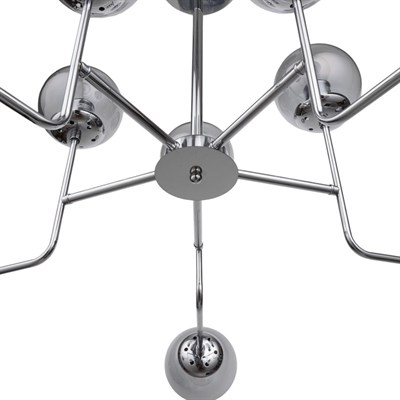 Люстра 06801/10 10х60W E27 хром/дымчатый 90х90х59 см - фото 1000125