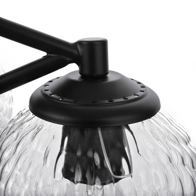 Люстра 09801/8 8х60W E27 черный/светлое дерево 80х80х5 см - фото 1000144