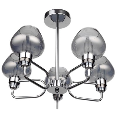 Люстра 29801/5 5х40W E14 хром/дымчатый 53х53х38 см - фото 1000148