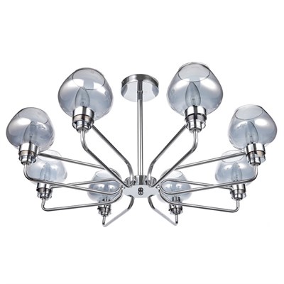 Люстра 29801/8 8х40W E14 хром/дымчатый 78х78х38 см - фото 1000155