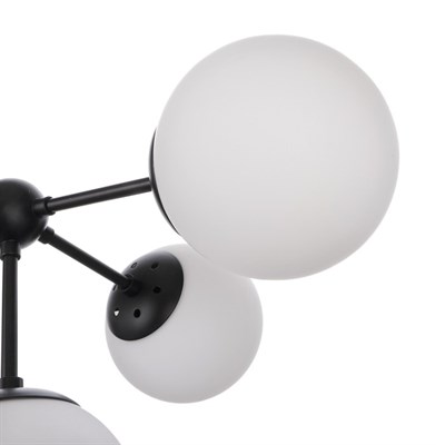 Люстра 49801/6 6х60W E27 черный/белый 82х40х36 см - фото 1000165