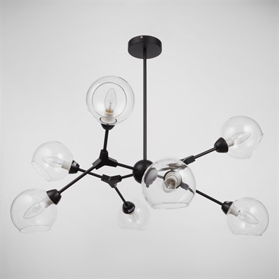 Люстра 99801/8 8х40W E14 черный/прозрачный 89х89х62 см - фото 1000170