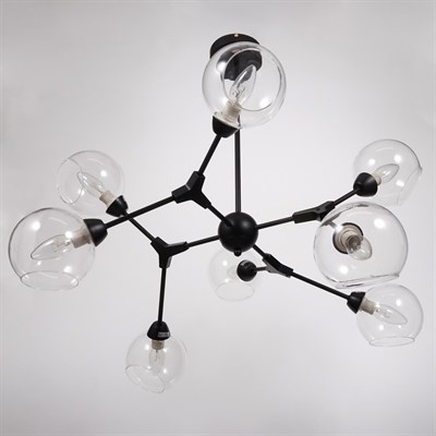 Люстра 99801/8 8х40W E14 черный/прозрачный 89х89х62 см - фото 1000177