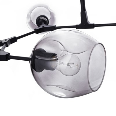 Люстра 93001/5 5х60W E27 черный/дымчатый 90х50х75 см - фото 1000181