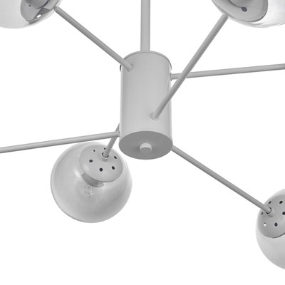 Люстра 66001/6 6х60W E27 белый/дымчатый 97х97х52 см - фото 1000187