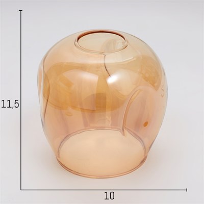 Люстра 49001/2 2х60W E27 золото/янтарный 45х13х32 см - фото 1000201