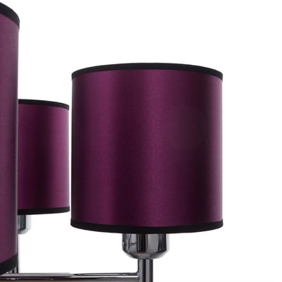 Люстра 38014/5 5х60W E14 LED хром/пурпурный 61х61 см - фото 1000232