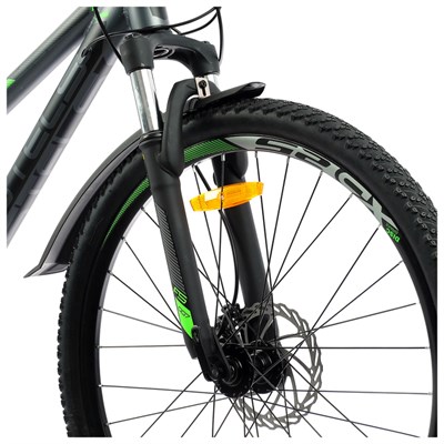 Велосипед 26" Stels Navigator-610 D, V010, цвет антрацитовый/зелёный, размер 14" - фото 1121528