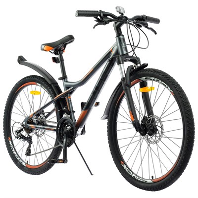 Велосипед 26" Stels Navigator-610 D, V010, цвет антрацитовый/оранжевый, размер 14" - фото 1121535