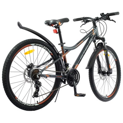 Велосипед 26" Stels Navigator-610 D, V010, цвет антрацитовый/оранжевый, размер 14" - фото 1121536