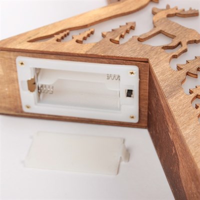 Фигура дерев "Звезда" 28х7,8х28 см (2xAA не в компл.) 10 LED, ТЕПЛО-БЕЛЫЙ - фото 1156719