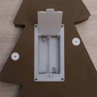 Фигура деревянная "Ёлка", 46х22х4 см, 2*AA (не в компл.) 6 LED - фото 1156962