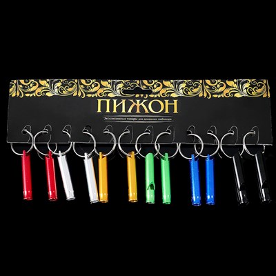 Свисток металлический малый для собак, 4,6 х 0,8 см, микс цветов - фото 1211115