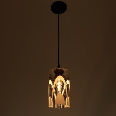 Люстра "Лидс" 1x60Вт E27 черный 12x12x100см. - фото 1246049