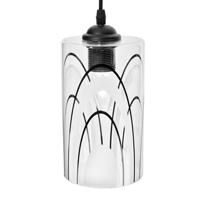 Люстра "Лидс" 1x60Вт E27 черный 12x12x100см. - фото 1246051