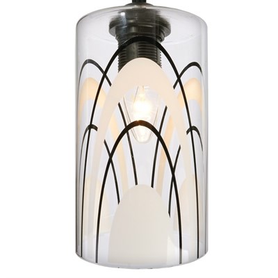 Люстра "Лидс" 1x60Вт E27 черный 12x12x100см. - фото 1246053