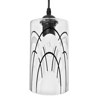 Люстра "Лидс" 1x60Вт E27 черный 12x12x100см. - фото 1246054