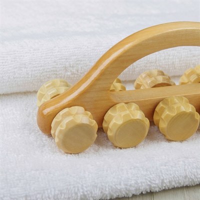 Массажёр «Гусеница», 10 колёс, деревянный - фото 1269990