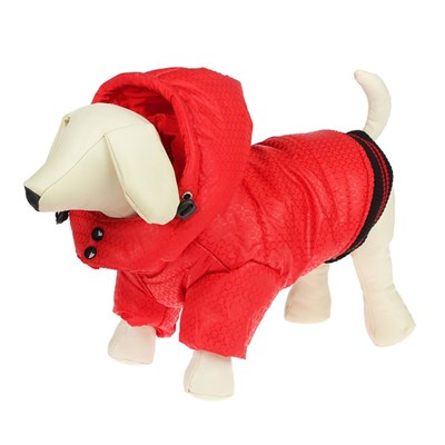 Куртка супертеплая на синтепоне, размер S (ДС 27 см, ОГ 49 см), красная - фото 1312011