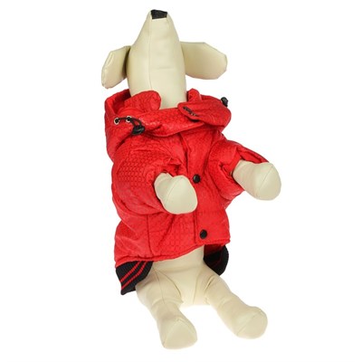 Куртка супертеплая на синтепоне, размер S (ДС 27 см, ОГ 49 см), красная - фото 1312013