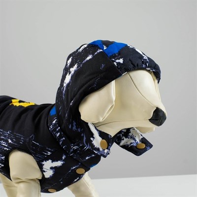 Куртка зимняя, L (ОШ 29-34, ОГ 41-47, ДС 31 см), синяя - фото 1312042