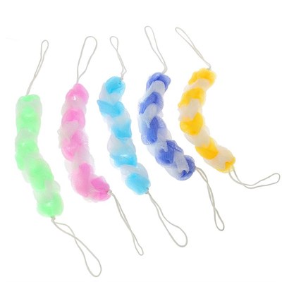 Мочалка для тела "Косичка", цвет МИКС - фото 1353005