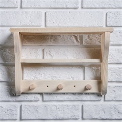 Полка универсальная, 3 крючка - фото 1354431