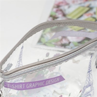 Косметичка ПВХ, отдел на молнии, с ручкой, цвет фиолетовый - фото 1433233