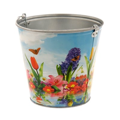 Ведро декоративное, 15 л, цвет МИКС - фото 1450563