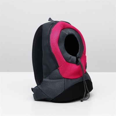 Рюкзак для переноски животных с креплением на талию, 31 х 15 х 39 см, розовый - фото 1474761