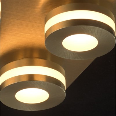 Светильник "Пунктум" 4x5Вт LED IP44 золото 24x24x7,5см - фото 1607269