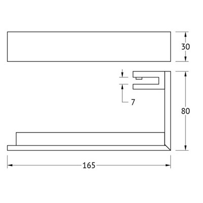 Светильник для зеркала LED, стекло; хром, LINEAG - фото 1608322