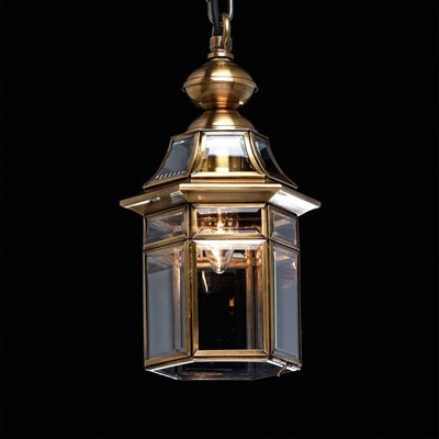 Светильник "Мидос" 1x60Вт E27 латунь 17x17x186см - фото 1640045