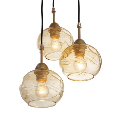 Люстра подвес 7347 3хE27 матовое золото - фото 1641960