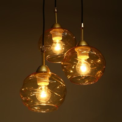 Люстра подвес 7347 3хE27 матовое золото - фото 1641961