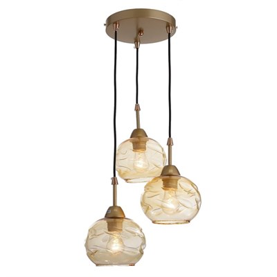 Люстра подвес 7347 3хE27 матовое золото - фото 1641963