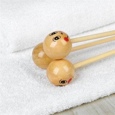 Массажёр антицеллюлитный, 3 шара, деревянный - фото 1666652