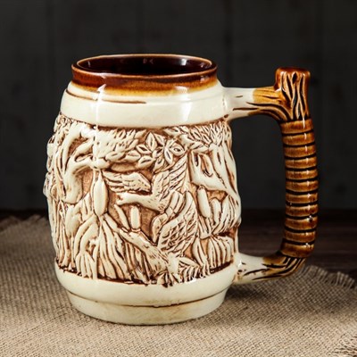 Кружка для пива 1 л "Дичь" - фото 1674841