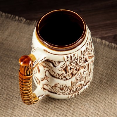 Кружка для пива 1 л "Дичь" - фото 1674842