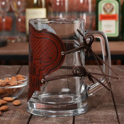 Пивная кружка с чехлом "Самый главный" 660 мл - фото 1675576