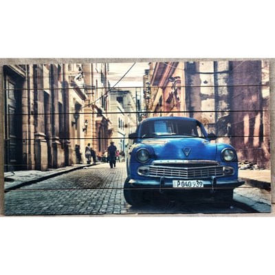 Картина для бани "Ретро авто", МАССИВ, 60×40 см - фото 1675747