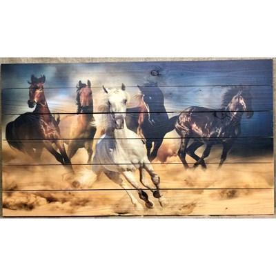 Картина для бани "Кони", МАССИВ, 60×40 см - фото 1675748
