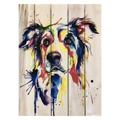Картина для бани, тематика животные "Арт собака", МАССИВ, 40×30 см - фото 1675972
