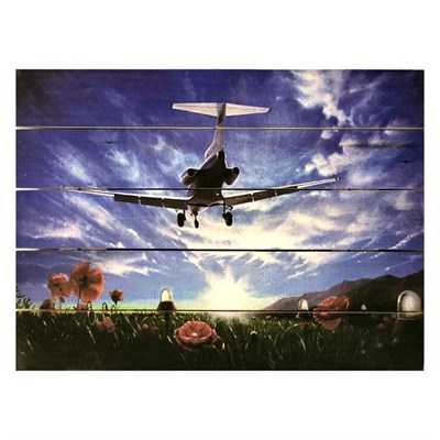 Картина для бани, тематика путешествия "Посадка", МАССИВ, 40×30 см - фото 1675987