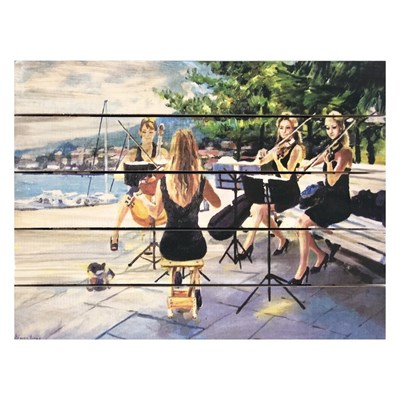 Картина для бани, тематика люди "Скрипачки", МАССИВ, 40×30 см - фото 1675994
