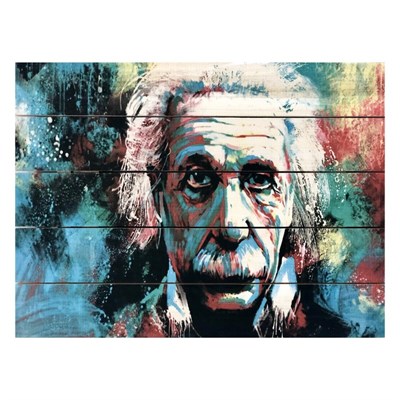 Картина для бани, тематика люди "Арт Эйнштейн", МАССИВ, 40×30 см - фото 1675995